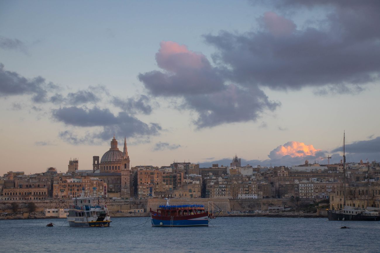 Sonnenuntergang in Sliema 
