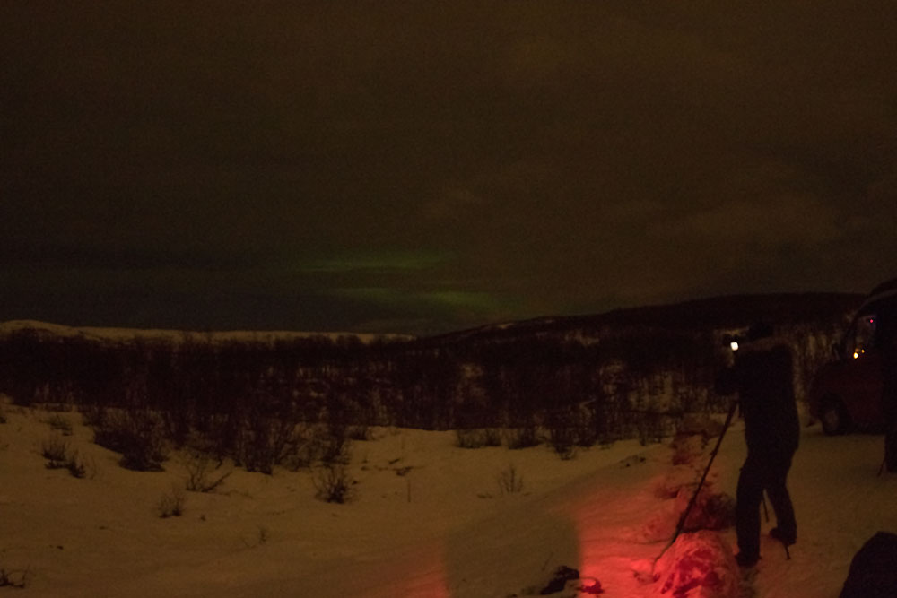 Die ersten Fotografen sind in Position