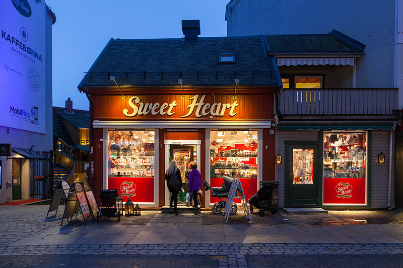 In der Fußgängerzone von Tromsø