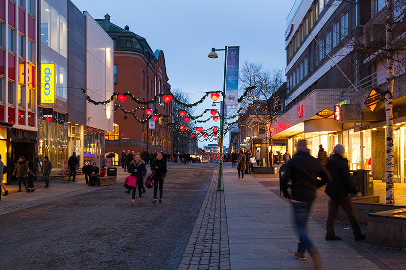 In der Fußgängerzone von Tromsø