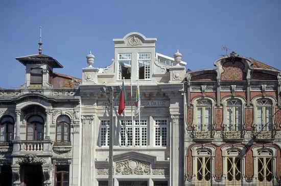 Hübsche Fassaden in Aveiro