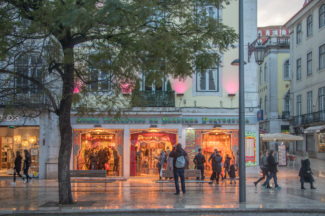Licht am trüben Abend 