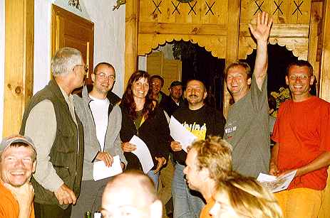 Siegerehrung bei der Enduromania August 2001
