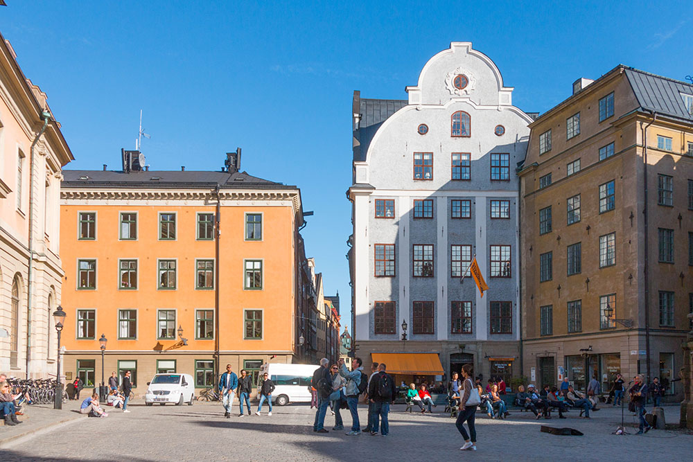 Schöne Häuser am Marktplatz
