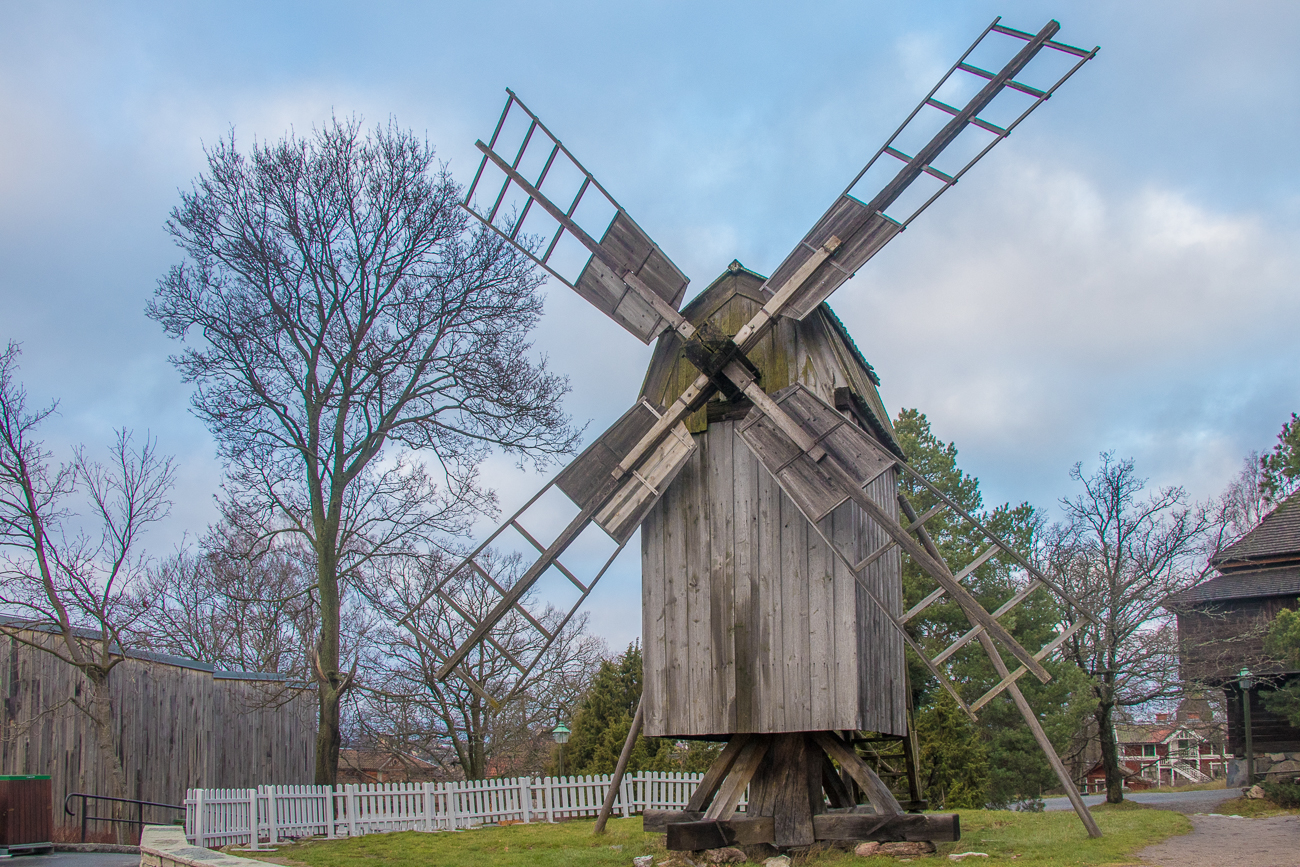 Windmühle im Freiluftmuseum Skansen 