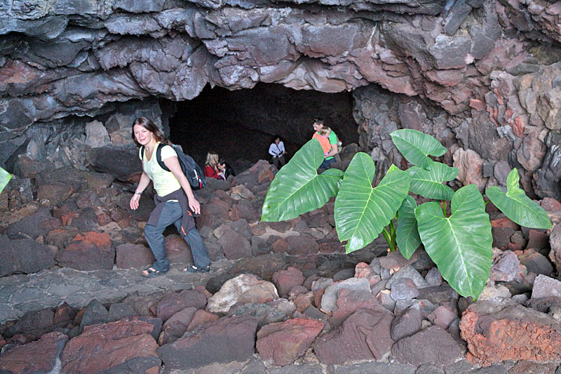 Der Ausgang der Cueva de los Verdes, endlich wieder Tageslicht