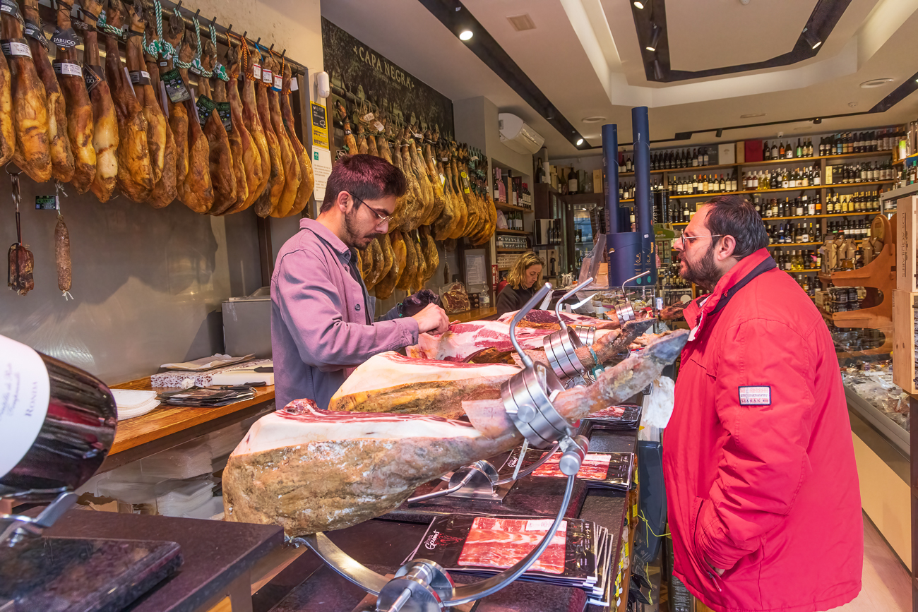 Der typische Schinken in Spanien, Jamón Ibérico