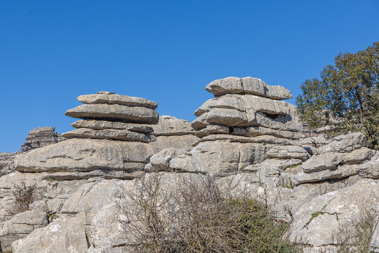 Typische Pfannkuchenfelsen des Nationalparks