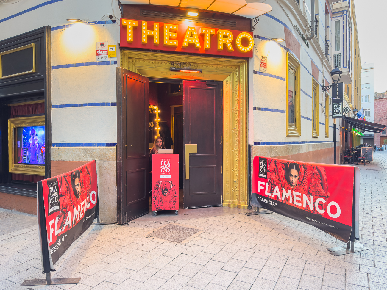 Am Flamenco-Theater, hier findet die Show statt