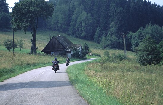 Auf den schönen Sträßchen unweit der polnischen Grenze ...