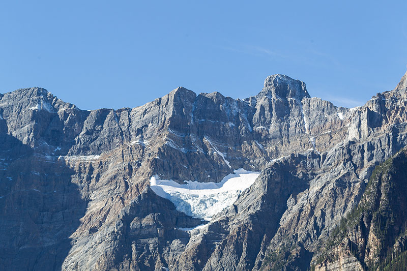 Gletscher herangezoomt