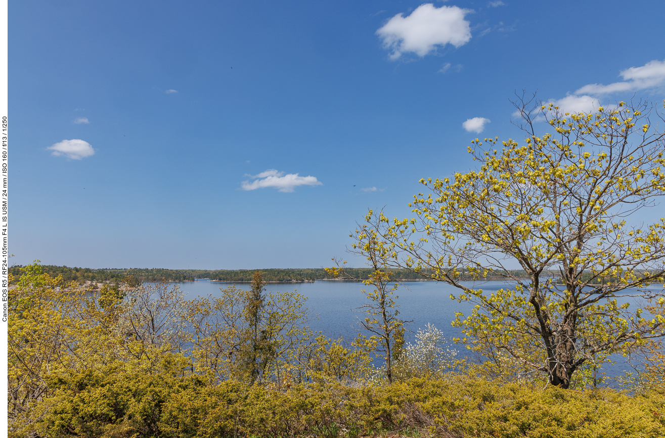 Aussicht am Ouimet Point auf die Inseln im Parry Sound