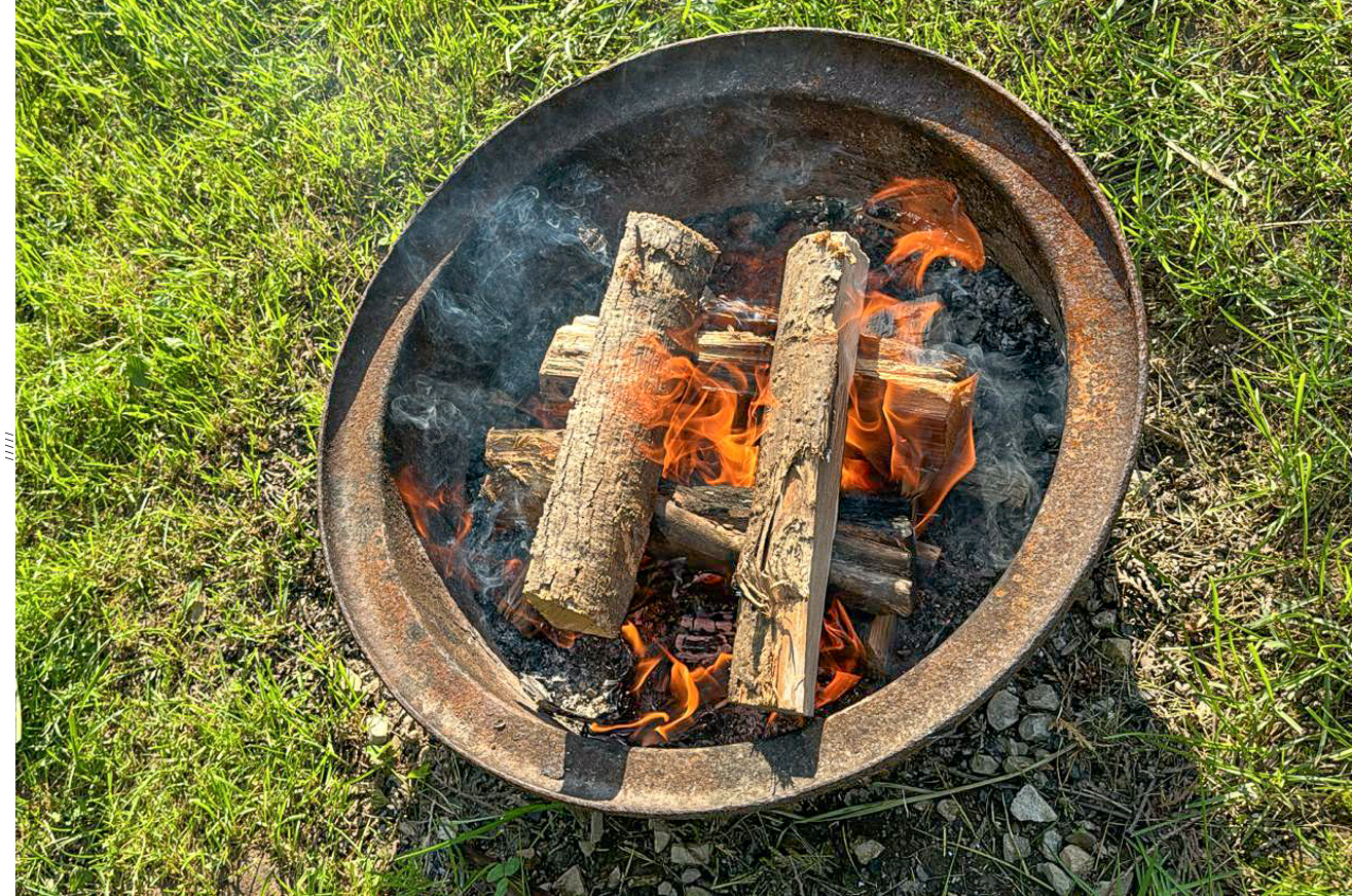 Dieses Mal mit trockenem Holz
