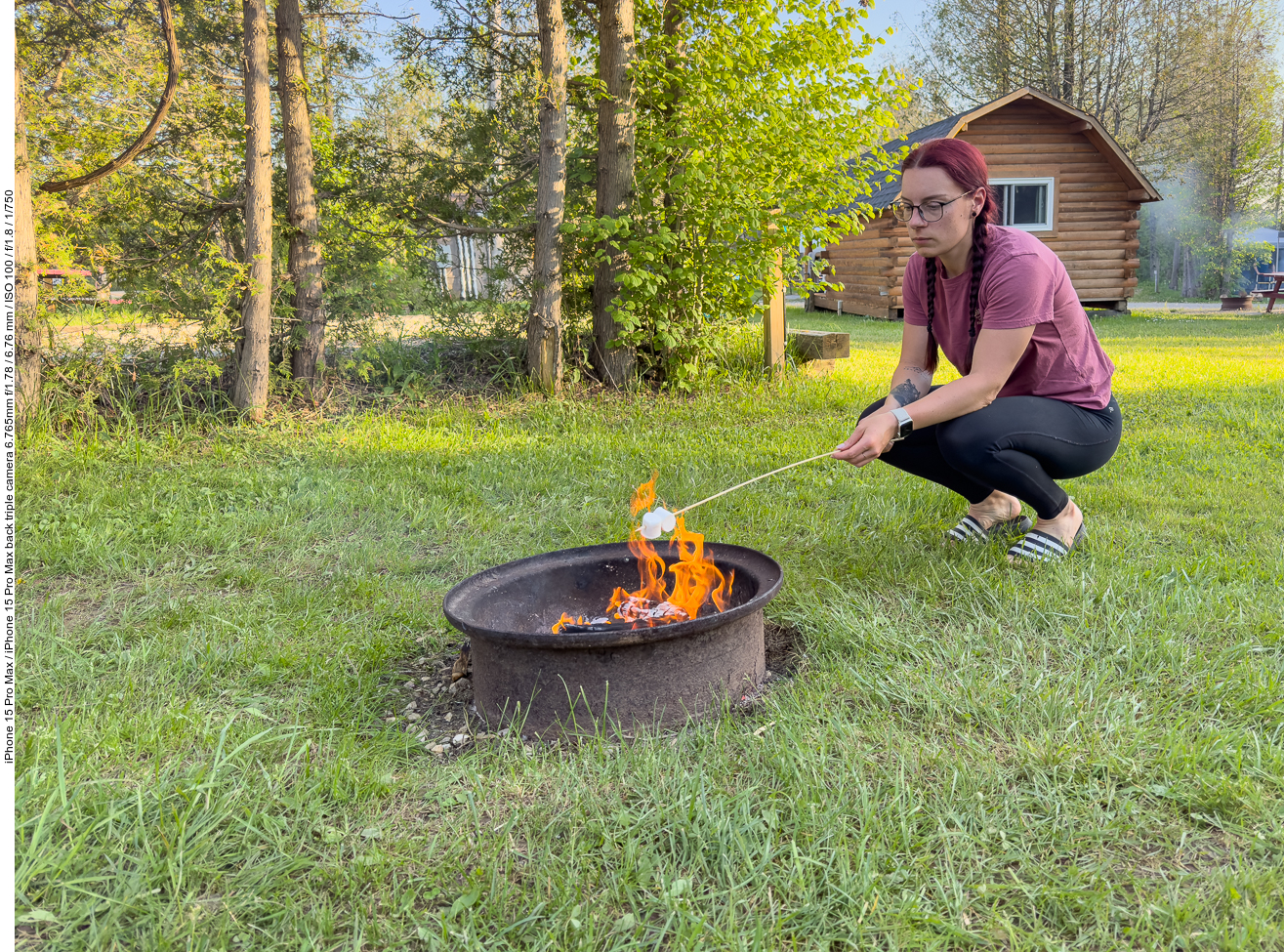 Als Nachtisch gibt es geröstete Marshmallows ...