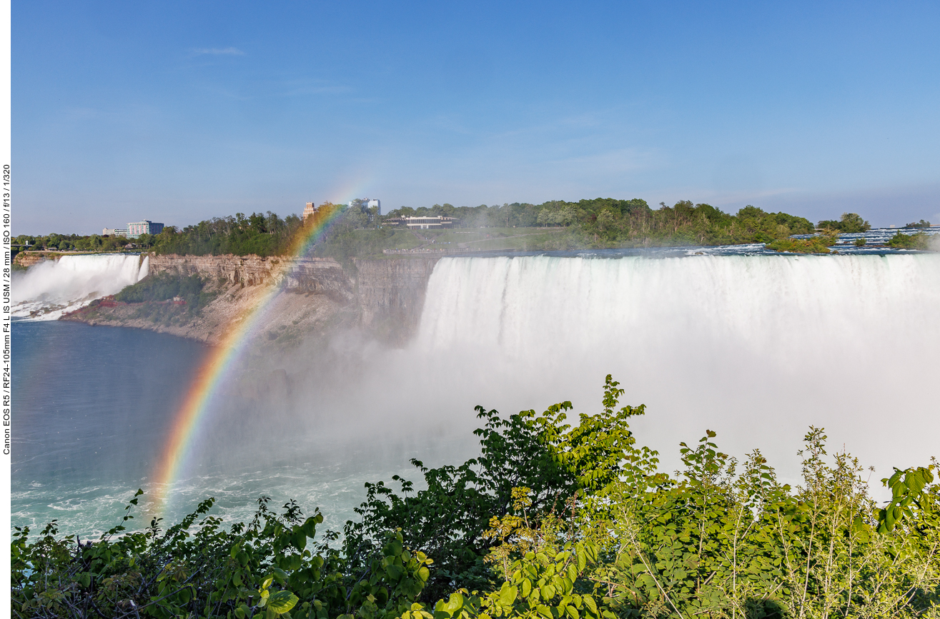 Passend zum Brückennamen gibt es natürlich einfache und doppelte Regenbogen zu sehen