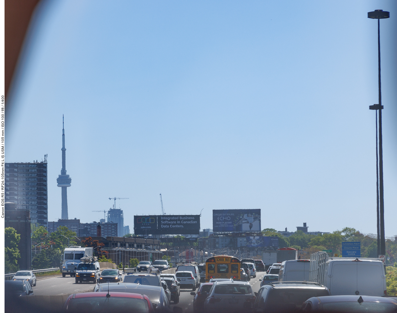 Rückfahrt zu CanaDreams, wo unser Gepäck steht. Natürlich Stau :-(