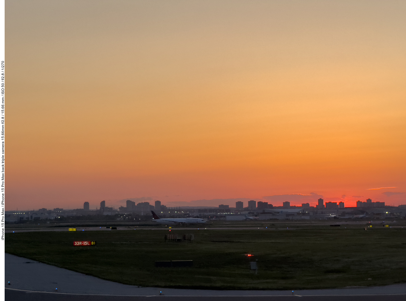 Sonnenuntergang beim Start