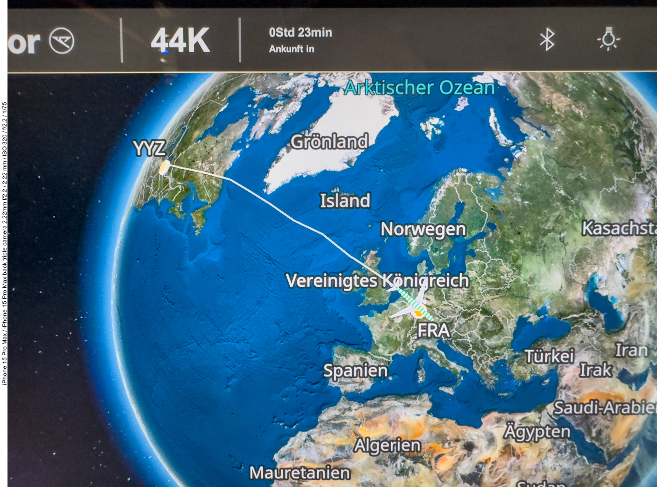 Nach knapp 8 Stunden Flug erreichen wir Frankfurt