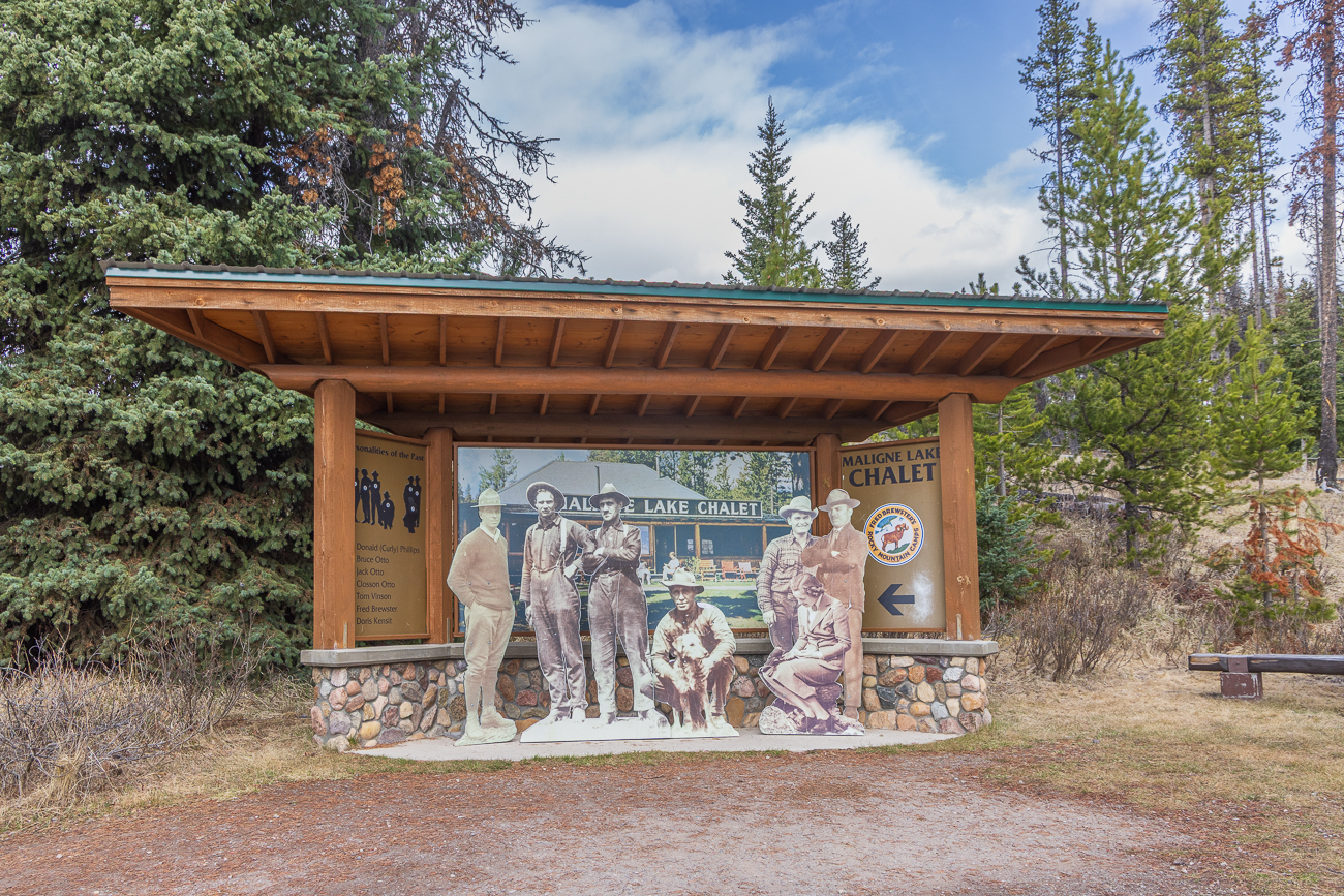 Frühere Bewohner am Maligne Lake