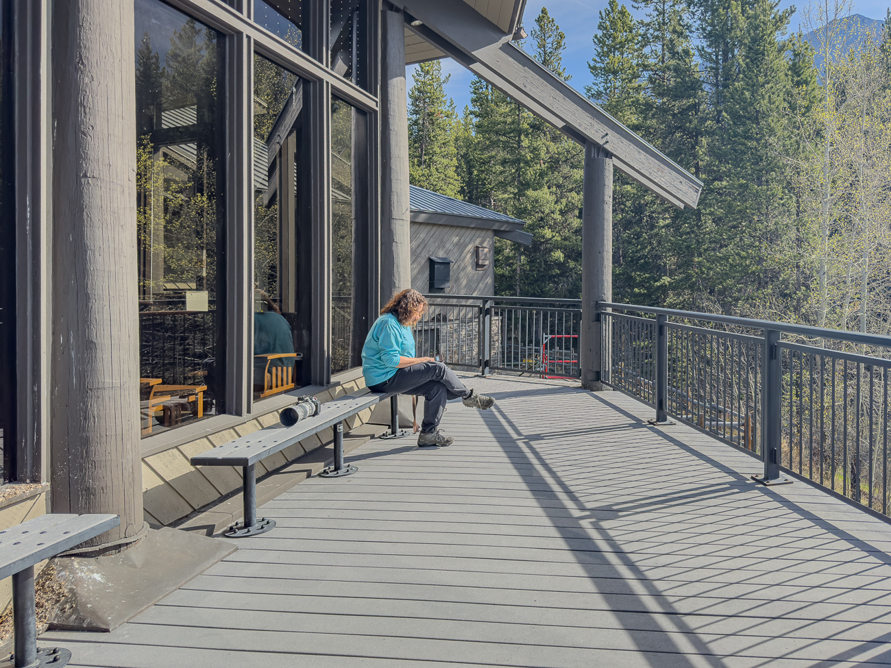 Etwas später sitzen wir auf der Aussichtsterrasse an der Bärenwiese