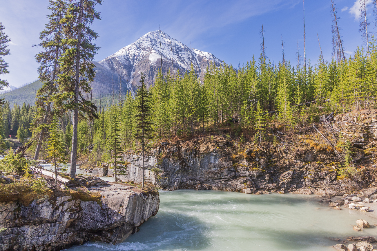 ... zum flacheren Teil der Schlucht