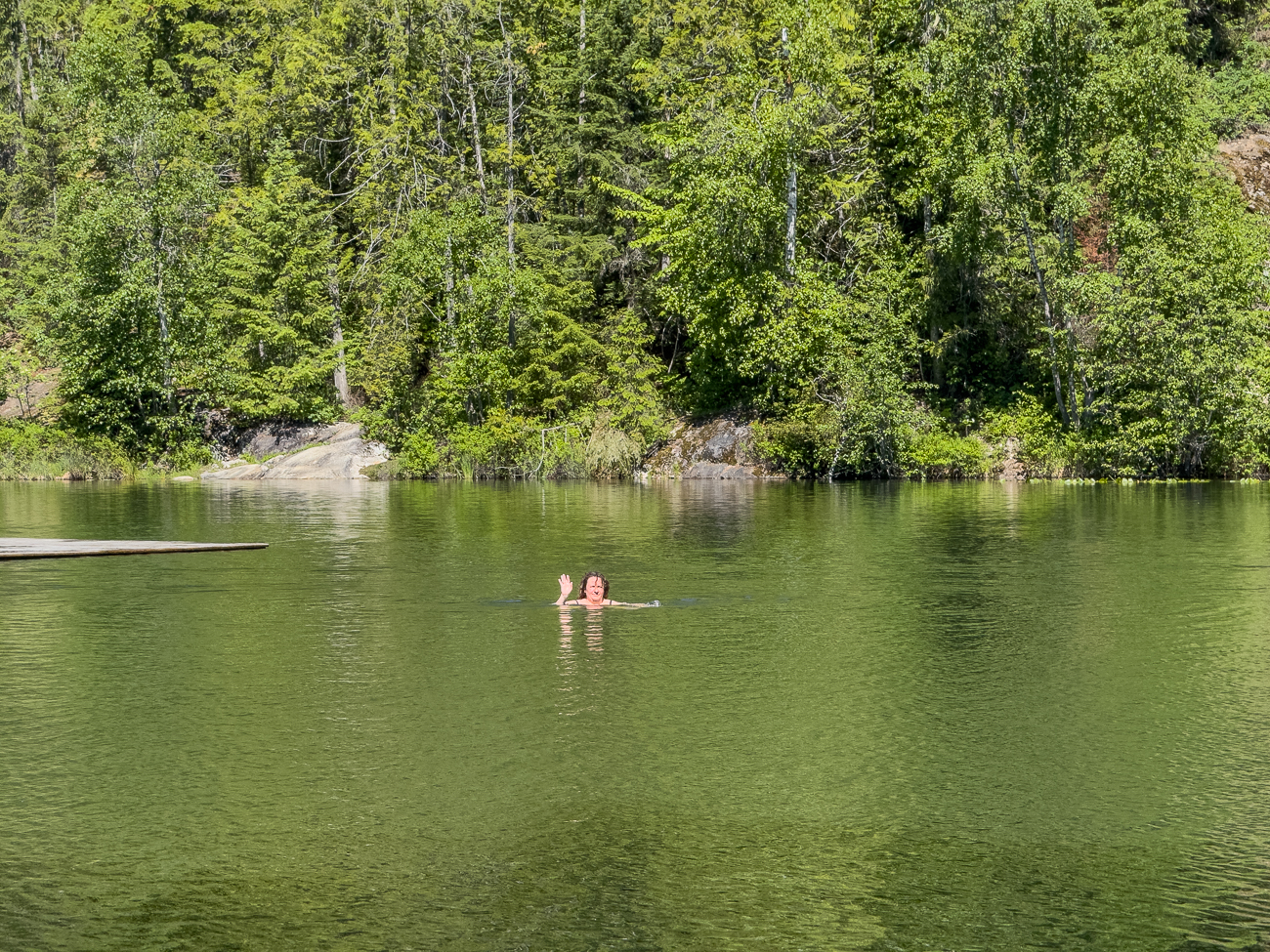In dem zugehörigen Badesee konnten wir schwimmen ...