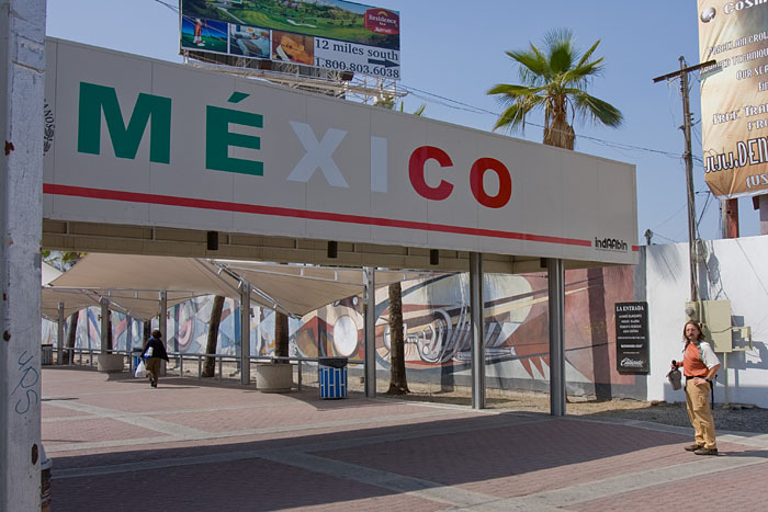 Unkomplizierter Grenzübertritt (natürlich nur in Richtung Mexico)