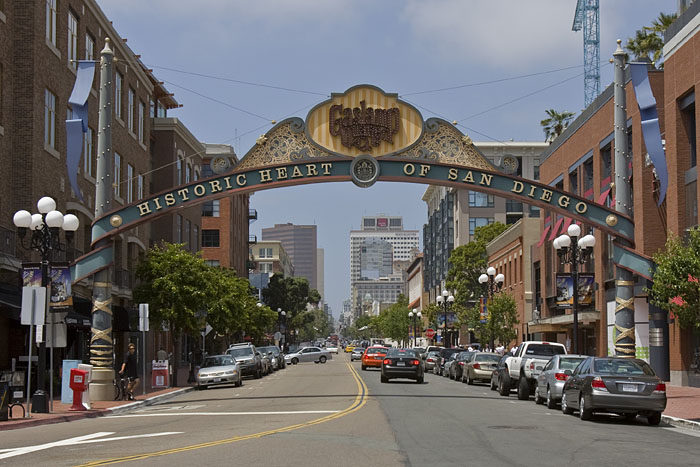 Eingang zum Gaslamp Quarter