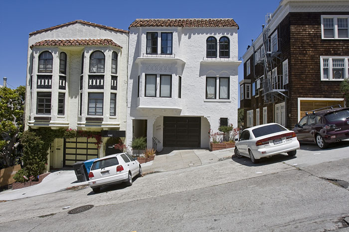 Die Straßen von San Francisco, immer sehr steil