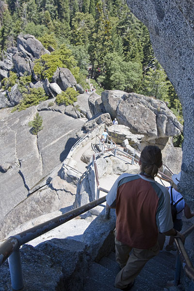 Abstieg von den Felsen