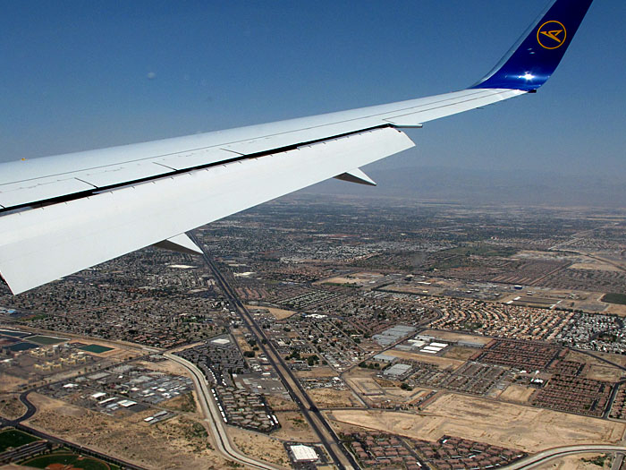 Anflug auf Las Vegas