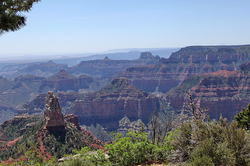 Nun beginnen die Blicke in den Grand Canyon