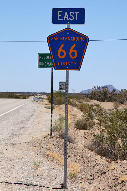 Ein Stück weit fahren wir auf der legendären Route 66