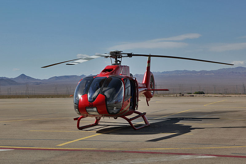 Unser Hubschrauber vor dem Start