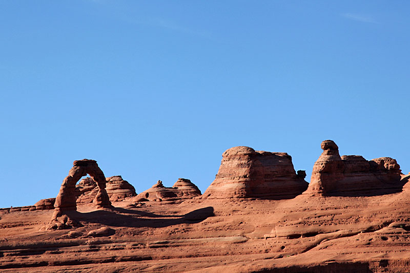 Der Delicate Arch, leider von der falschen Seite aufgenommen