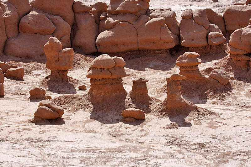 Die Erosion erzeugte die verschiedensten Formen