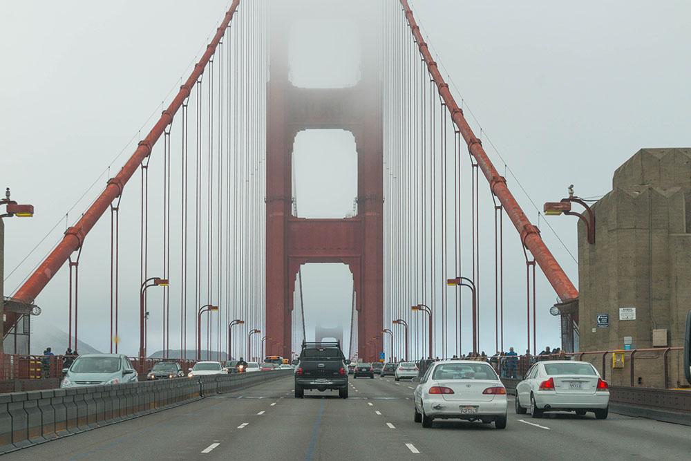 Fahrt über die Golden Gate Bridge