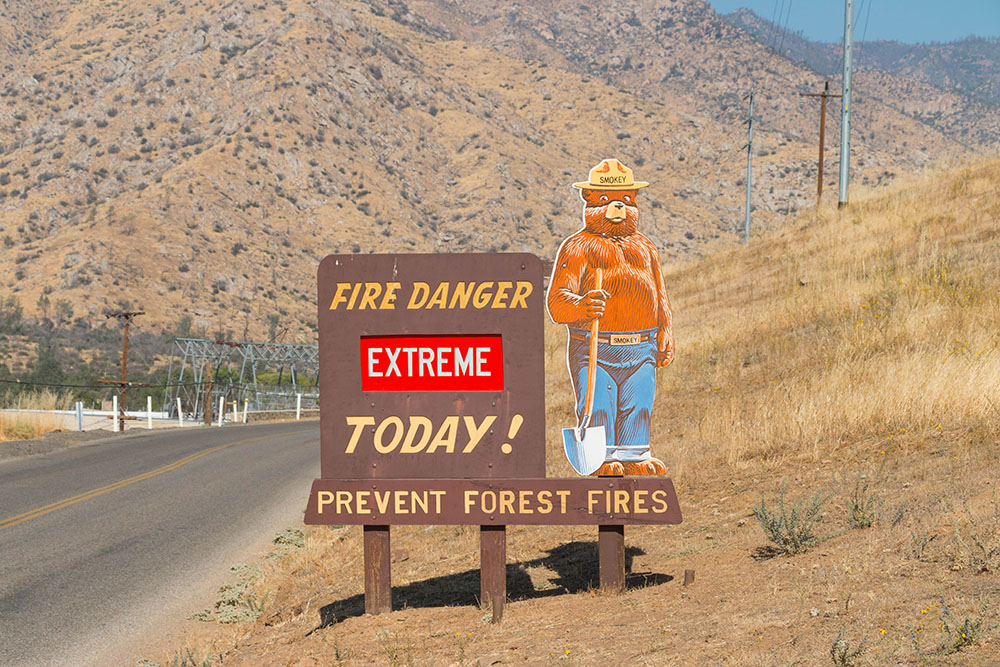 Es ist heiß und trocken, deshalb extreme Feuerwarnung