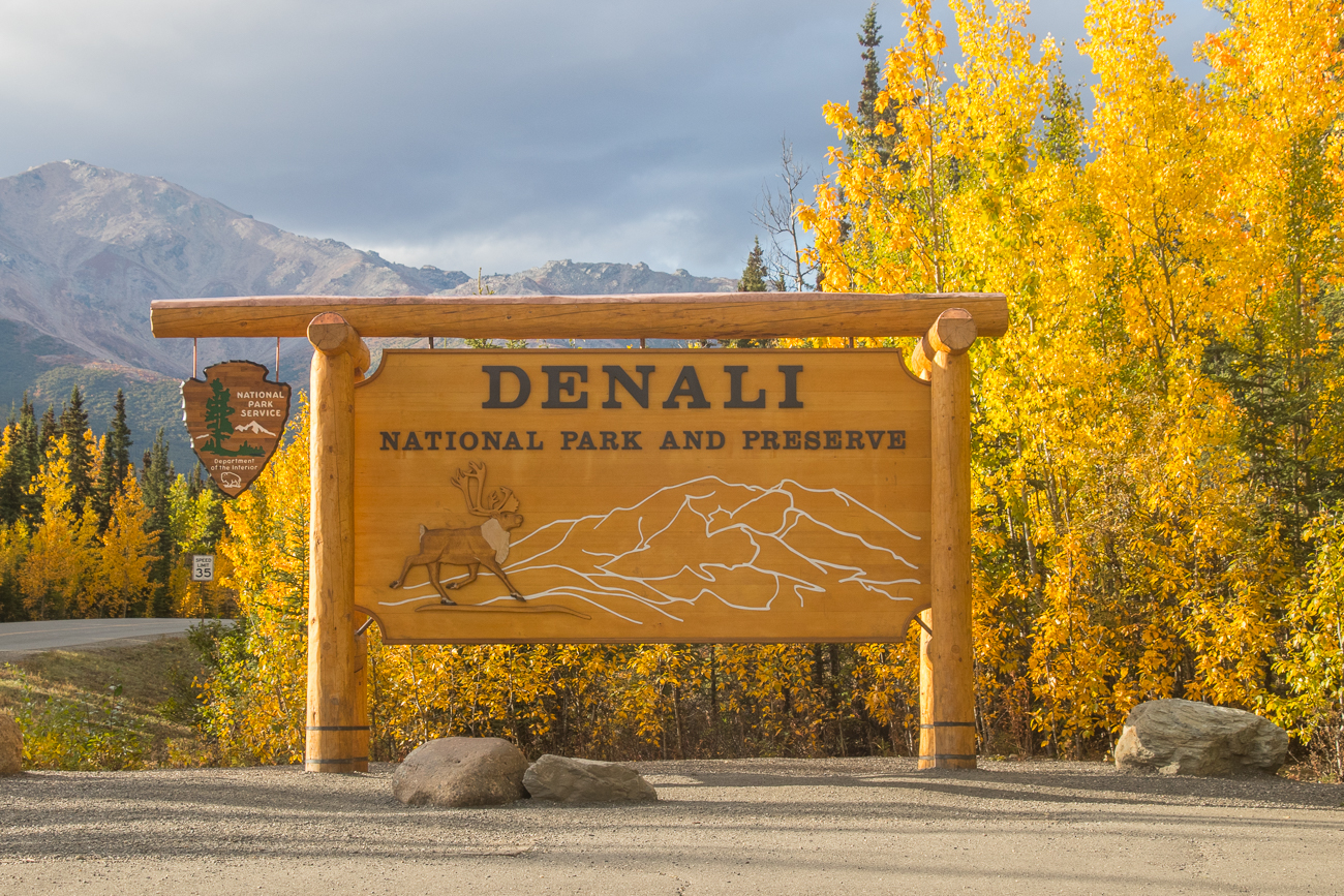 Einfahrt zum Denali National Park 