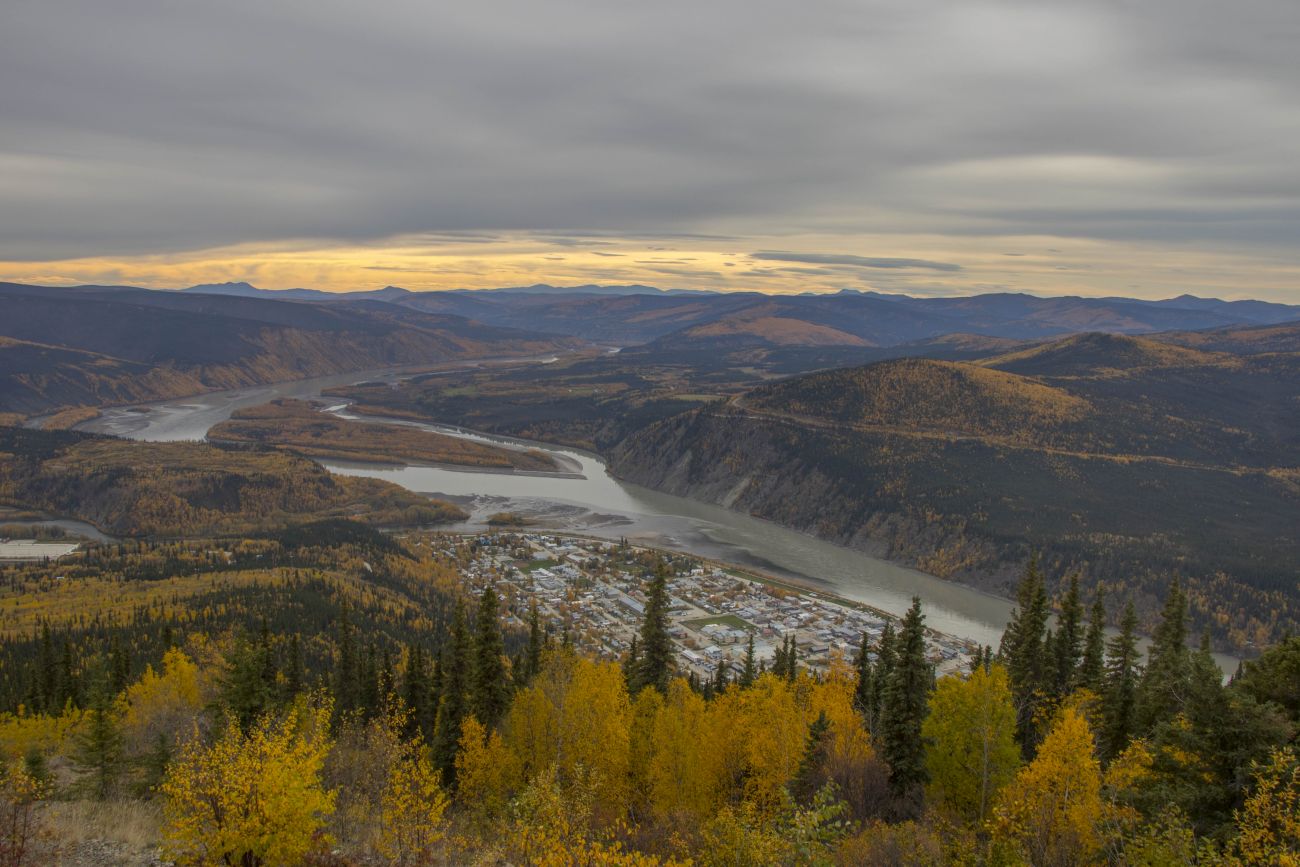 Blick über Dawson City 