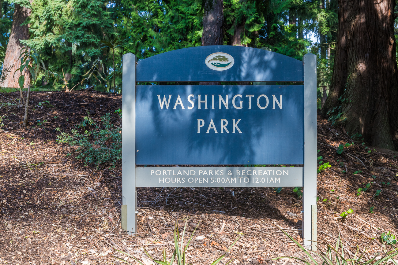 Einer der Eingänge zum Washington Park in Portland