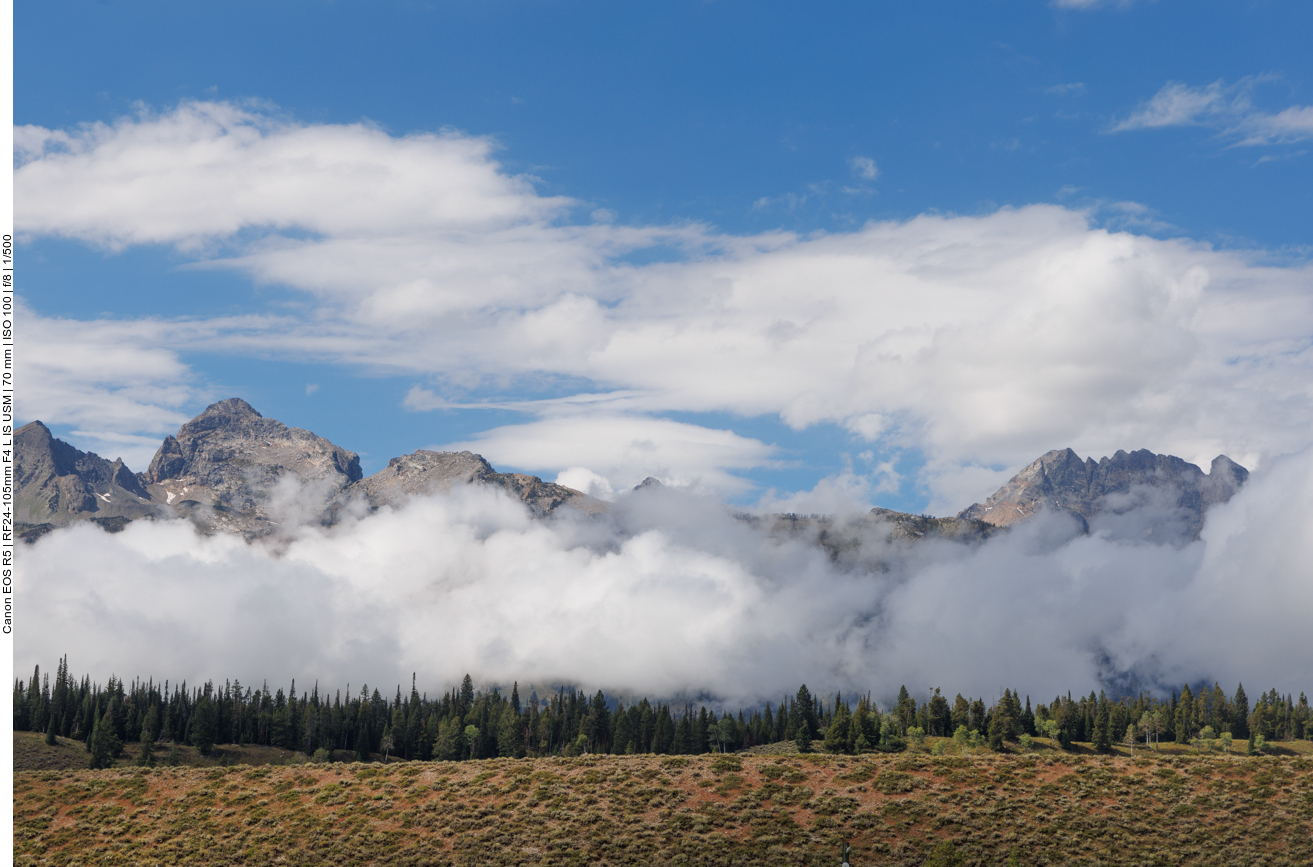 Teton Range mit Nebel 