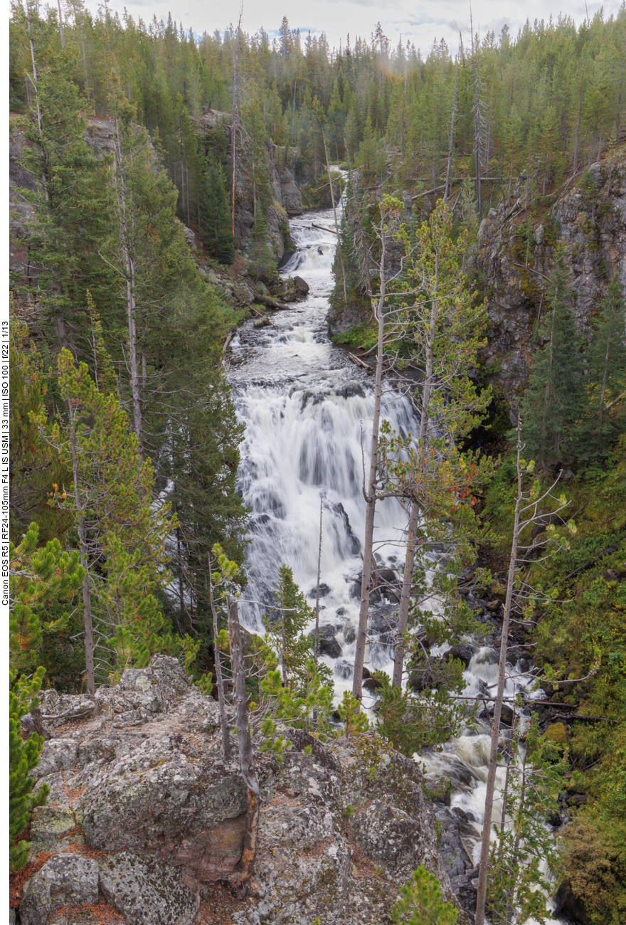 An den "Gibbon Falls" 