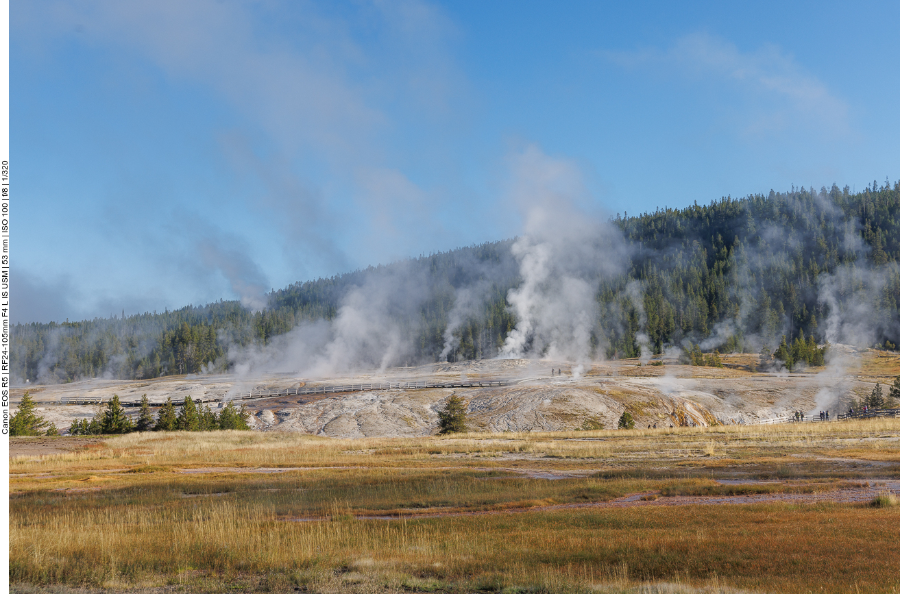 Heute sind wir bei besserem Wetter noch einmal im "Upper Geyser" Gebiet