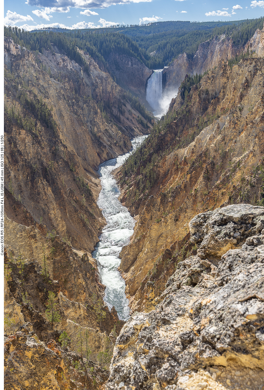 Blick zurück zu den Lower Falls