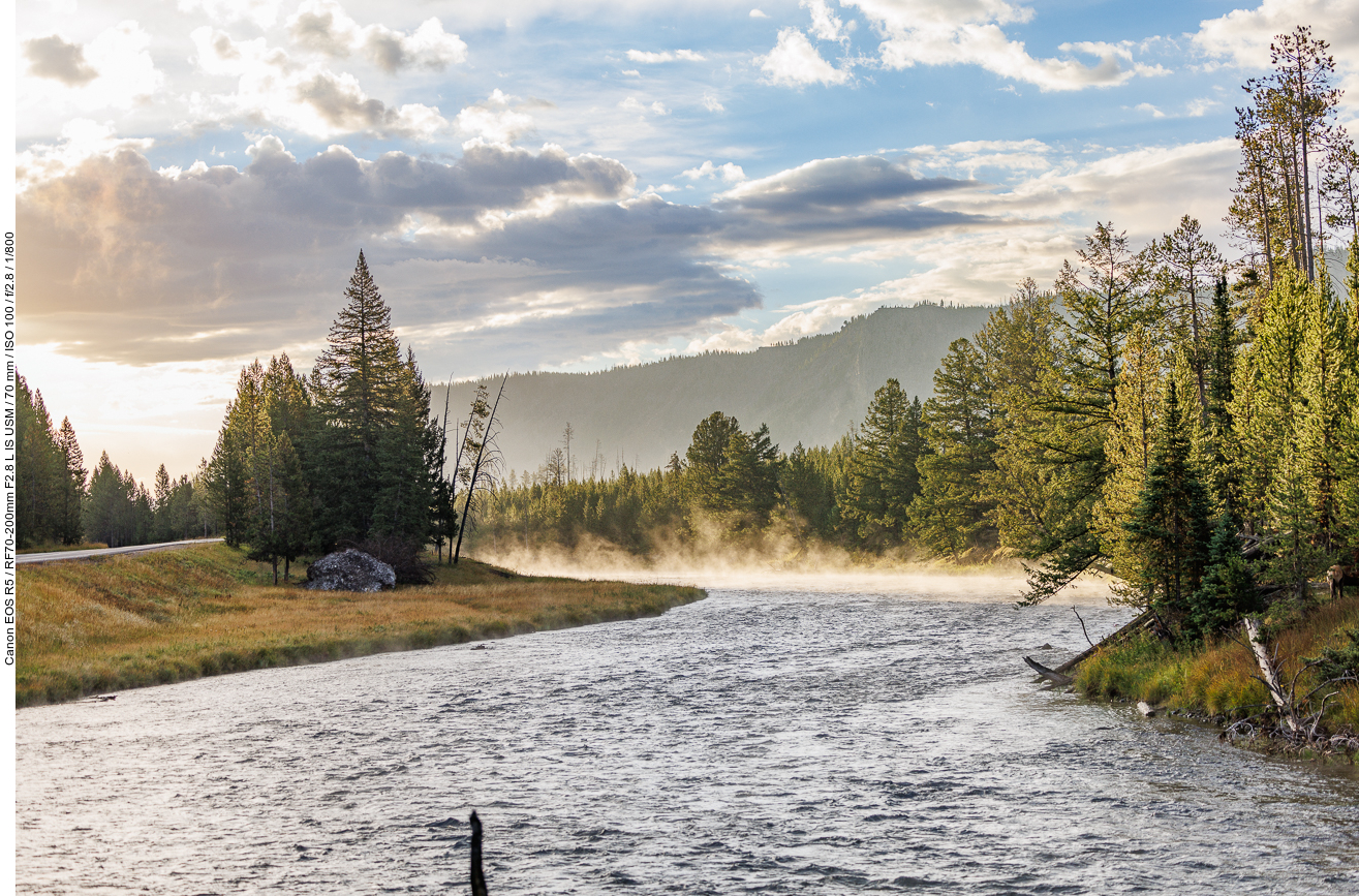 Morgenstimmung am Firehole River