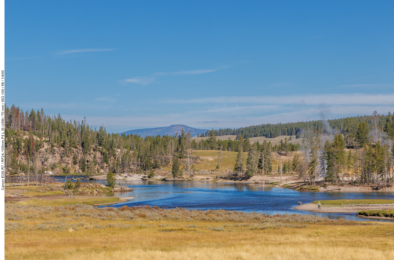 Der Yellowstone River im Hayden Valley