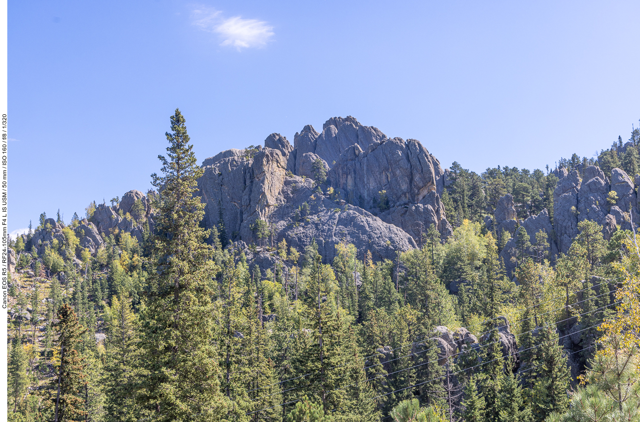 Die Fahrt geht nun auf dem Needles Highway weiter