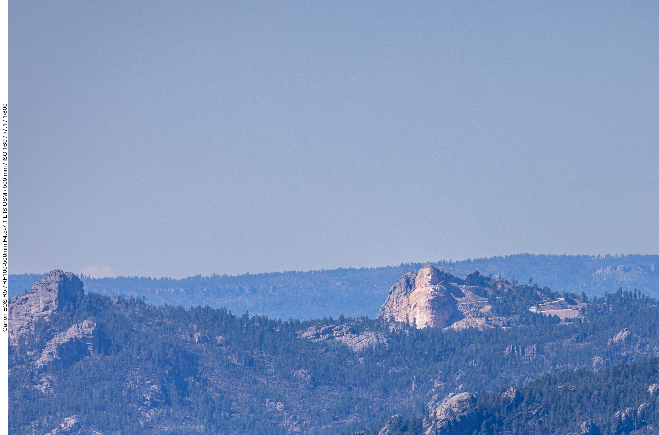 ... und das Crazy Horse Monument erkennen