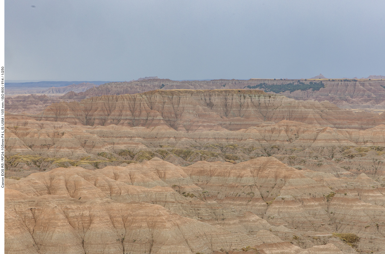 Die Badlands sind ein riesiges Gebiet ...